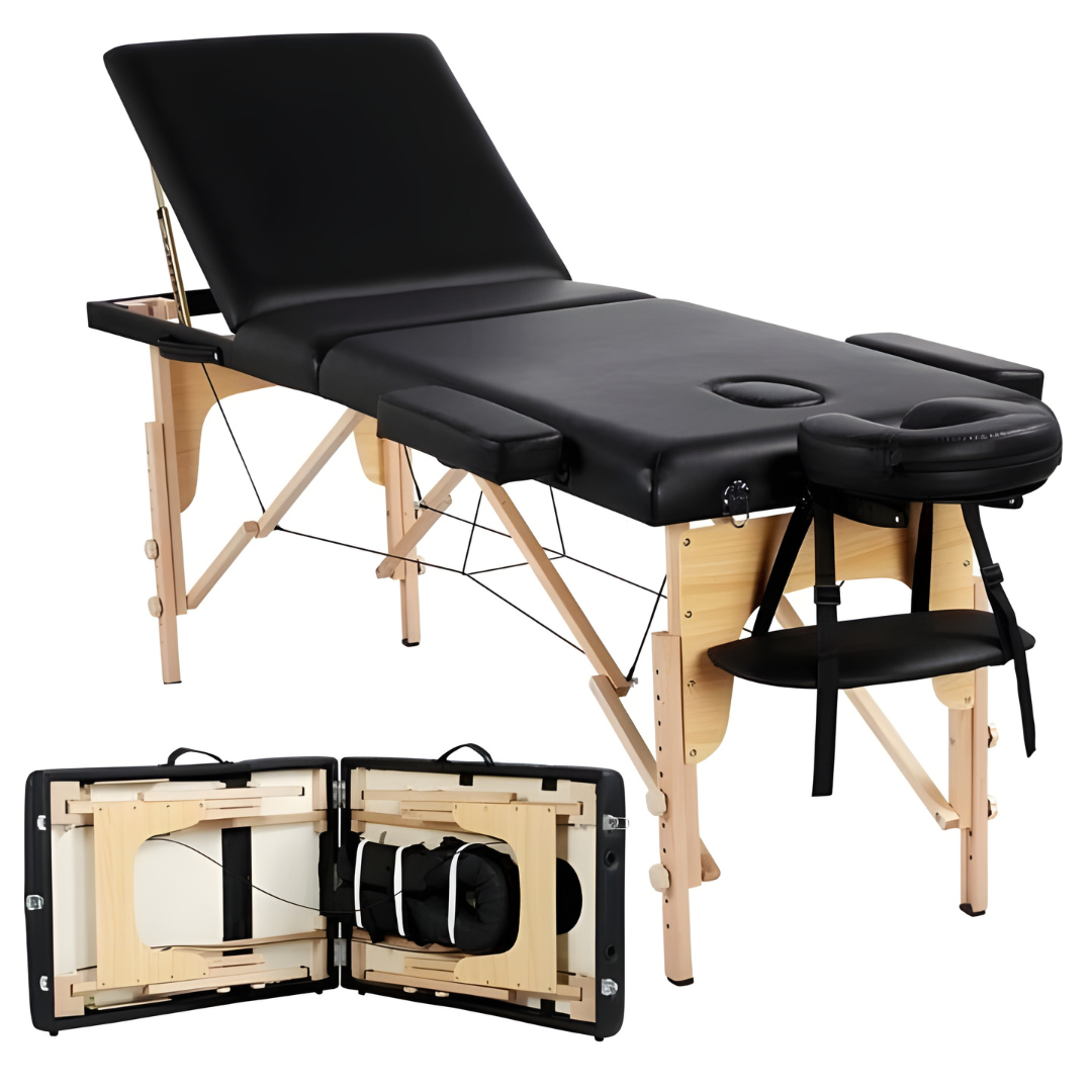 Adjustable 3-Fold Portable Massage Bed