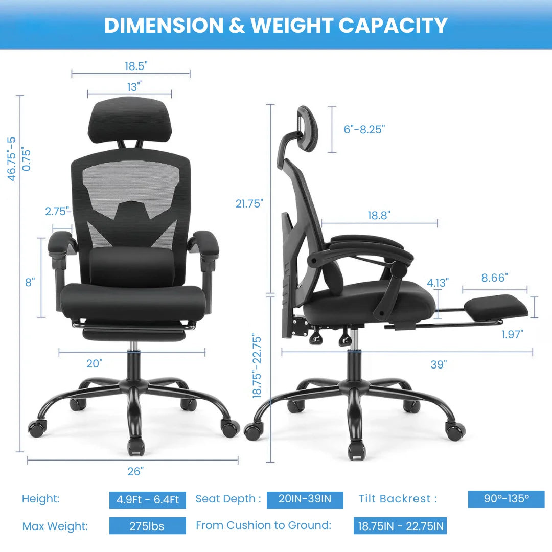 Ergonomic Office Breathable Mesh Chair Pro+