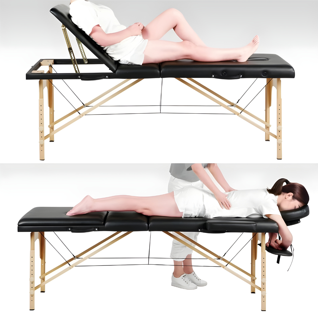 Adjustable 3-Fold Portable Massage Bed