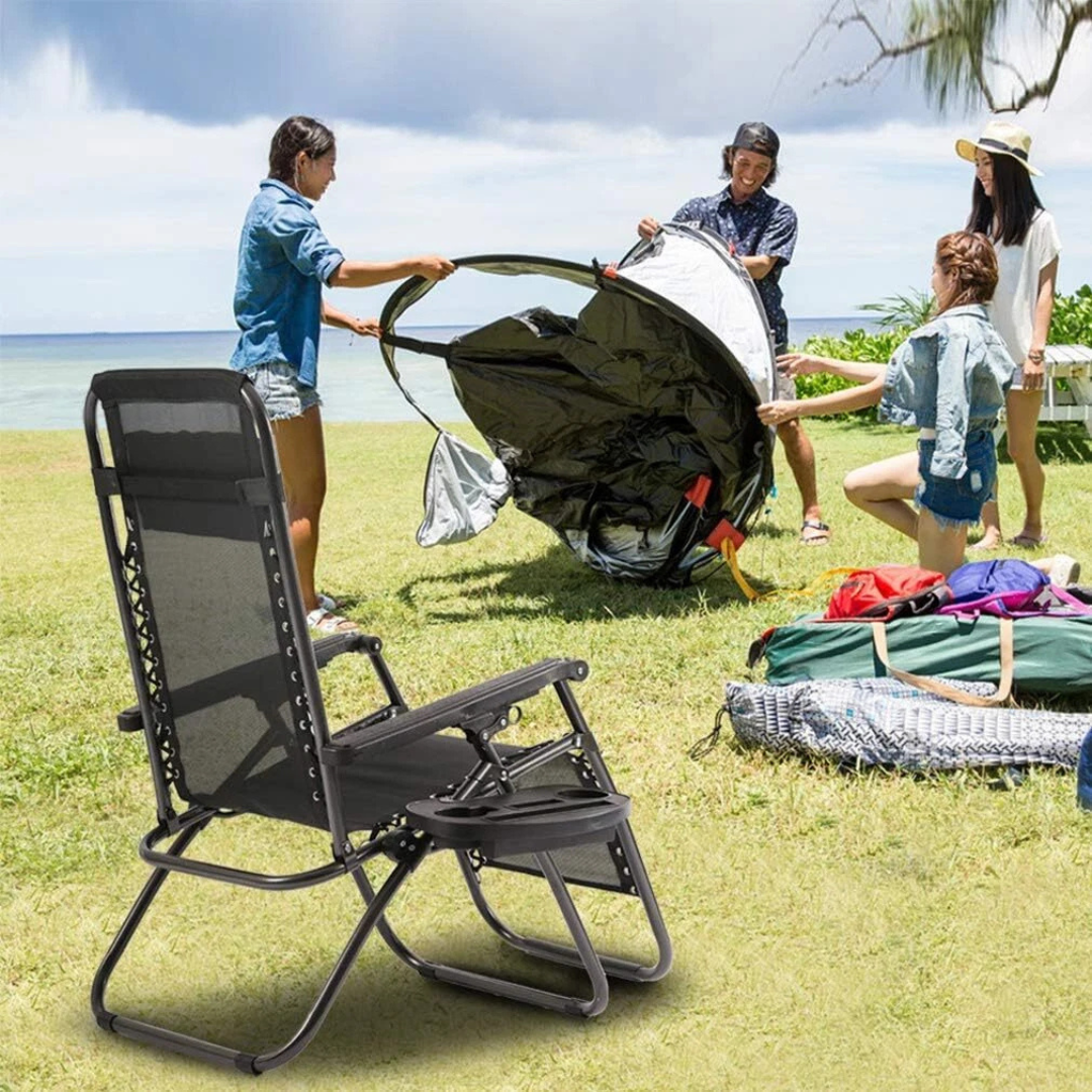 Zero Gravity Reclining Patio Chairs – 2 Set