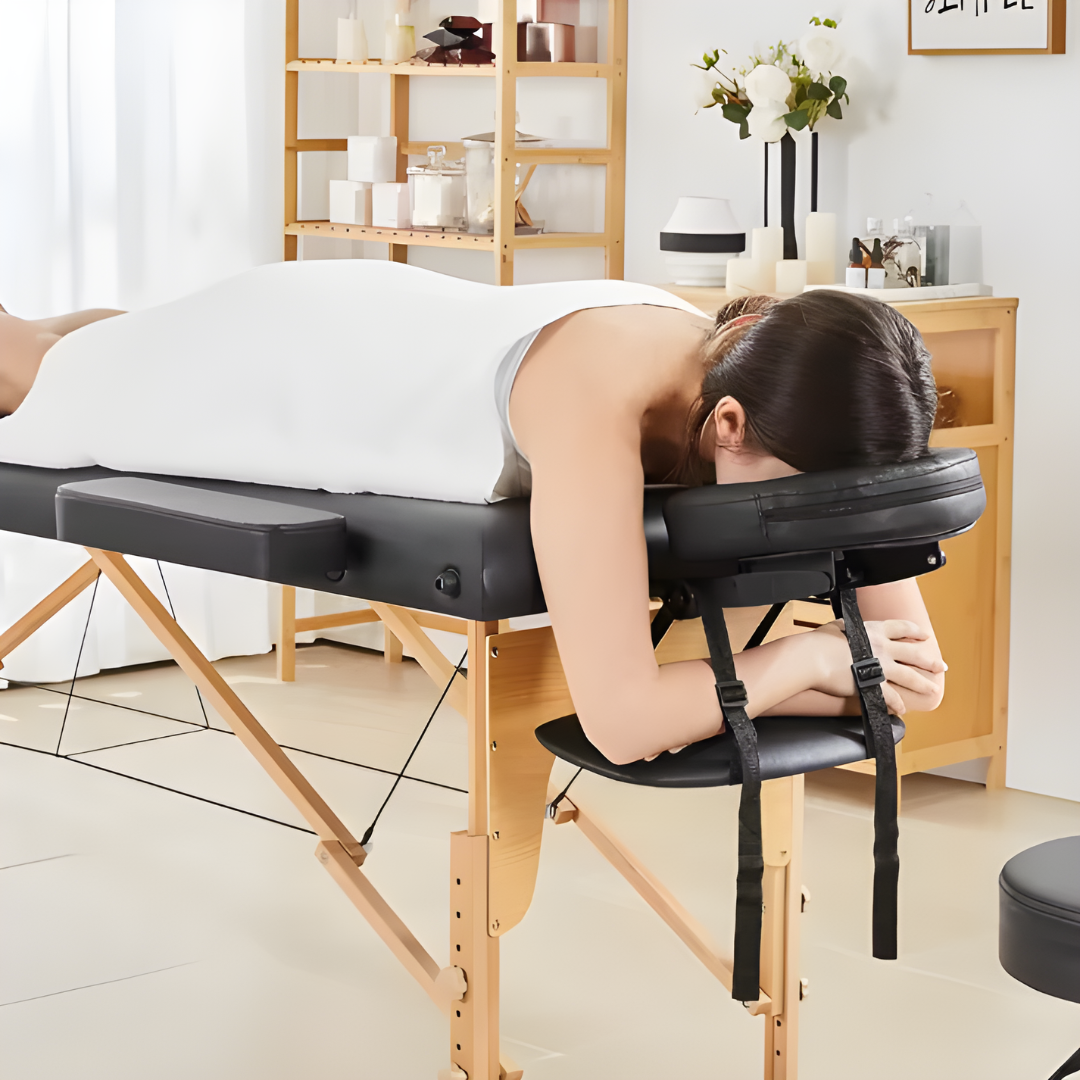 Adjustable 3-Fold Portable Massage Bed