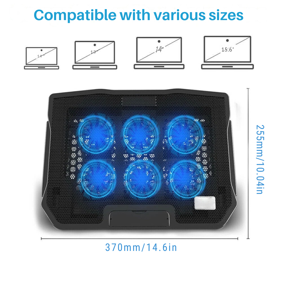 6-Fan Laptop Cooling Pad