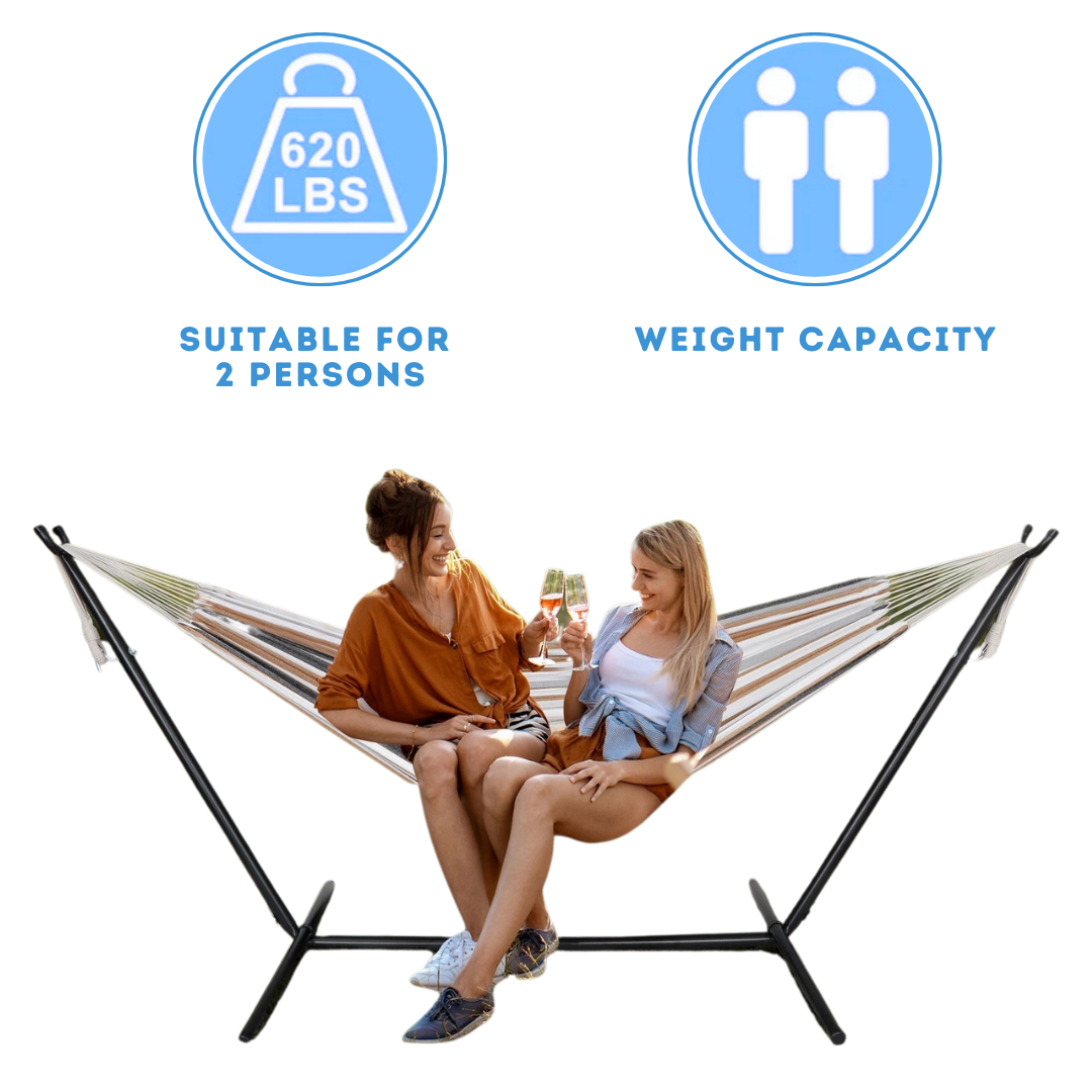 Heavy-Duty 9FT Hammock with Stand