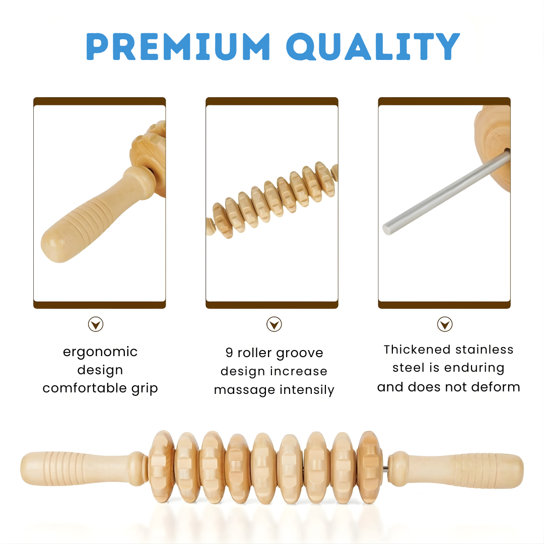 Wooden Fascia Massage Roller