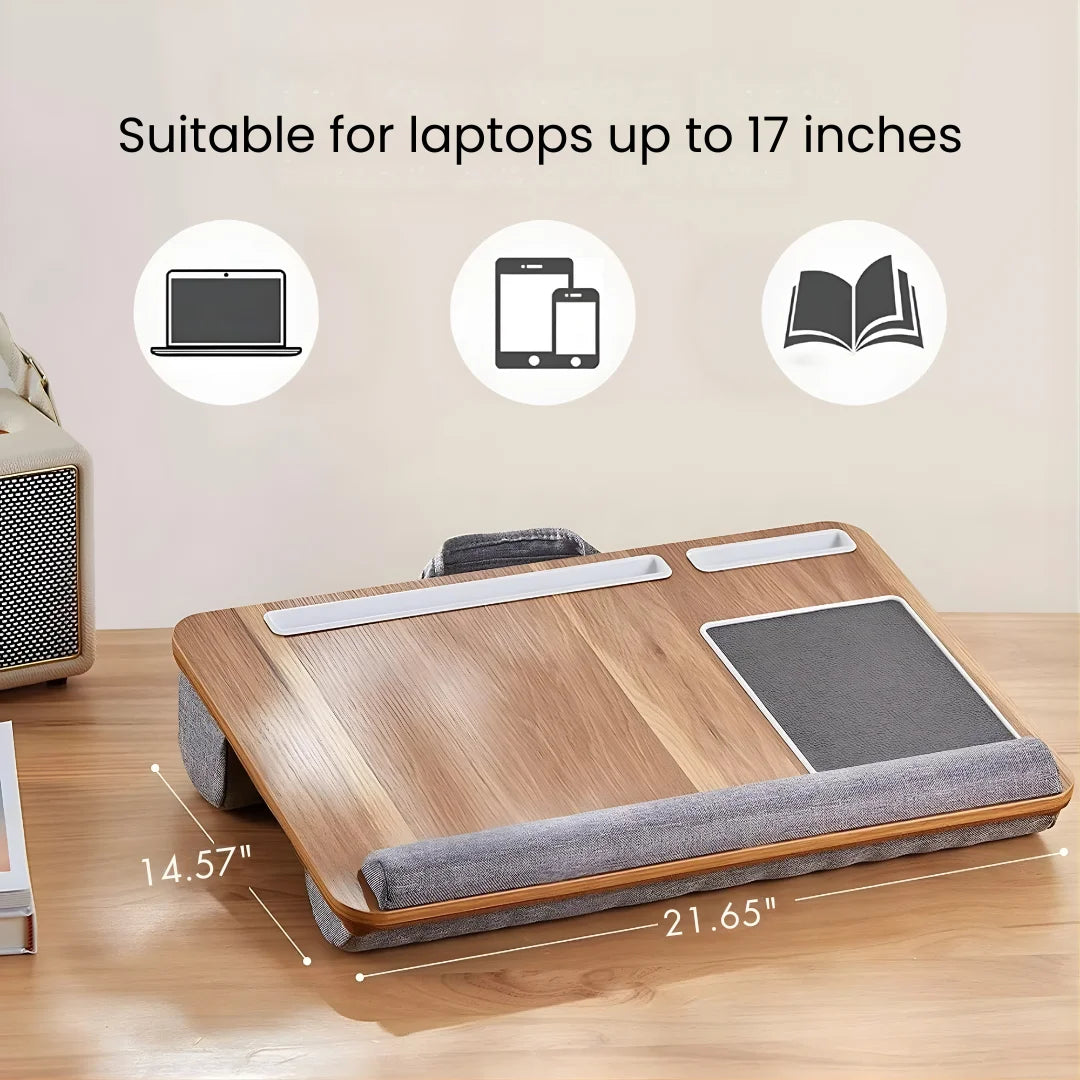 Bamboo Lap Desk with Pillow Cushion