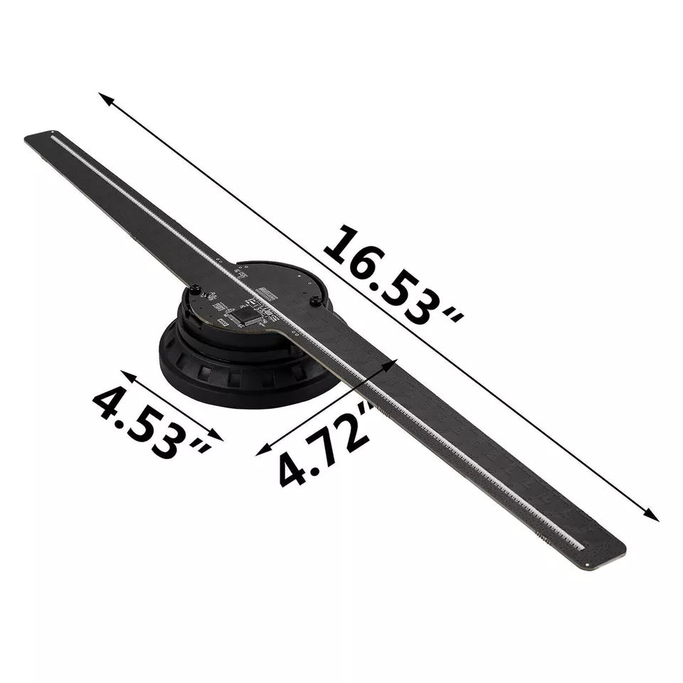 3D Hologram Advertising Fan Projector (16.5" LED Display)