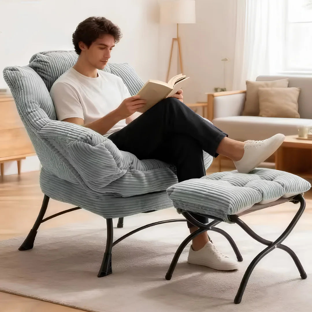 Lazy Chair with Ottoman Folding Lounge
