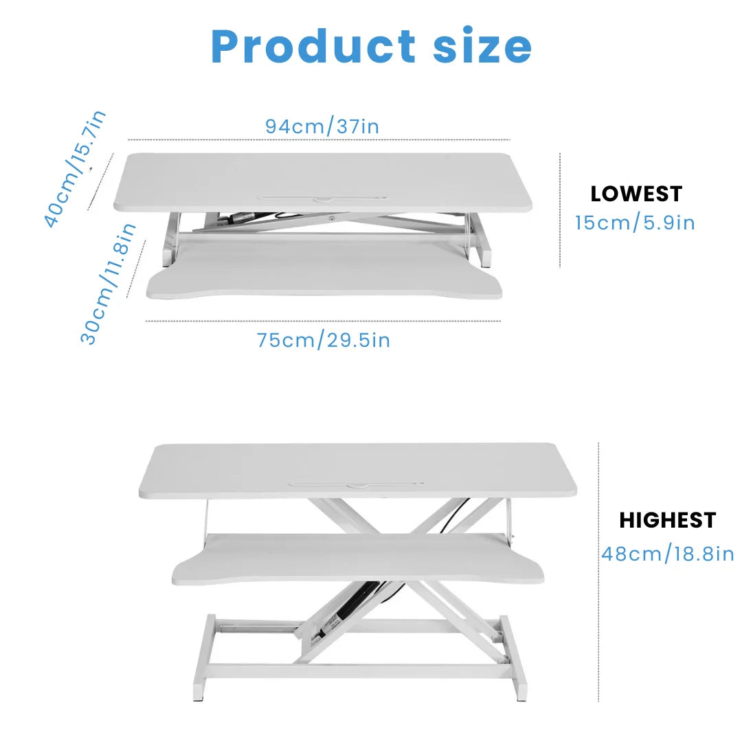 37” Ergonomic Standing Desk Riser