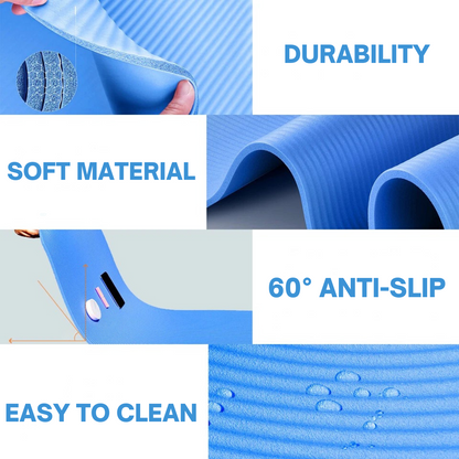 Thick Non-Slip Yoga Mat with Strap