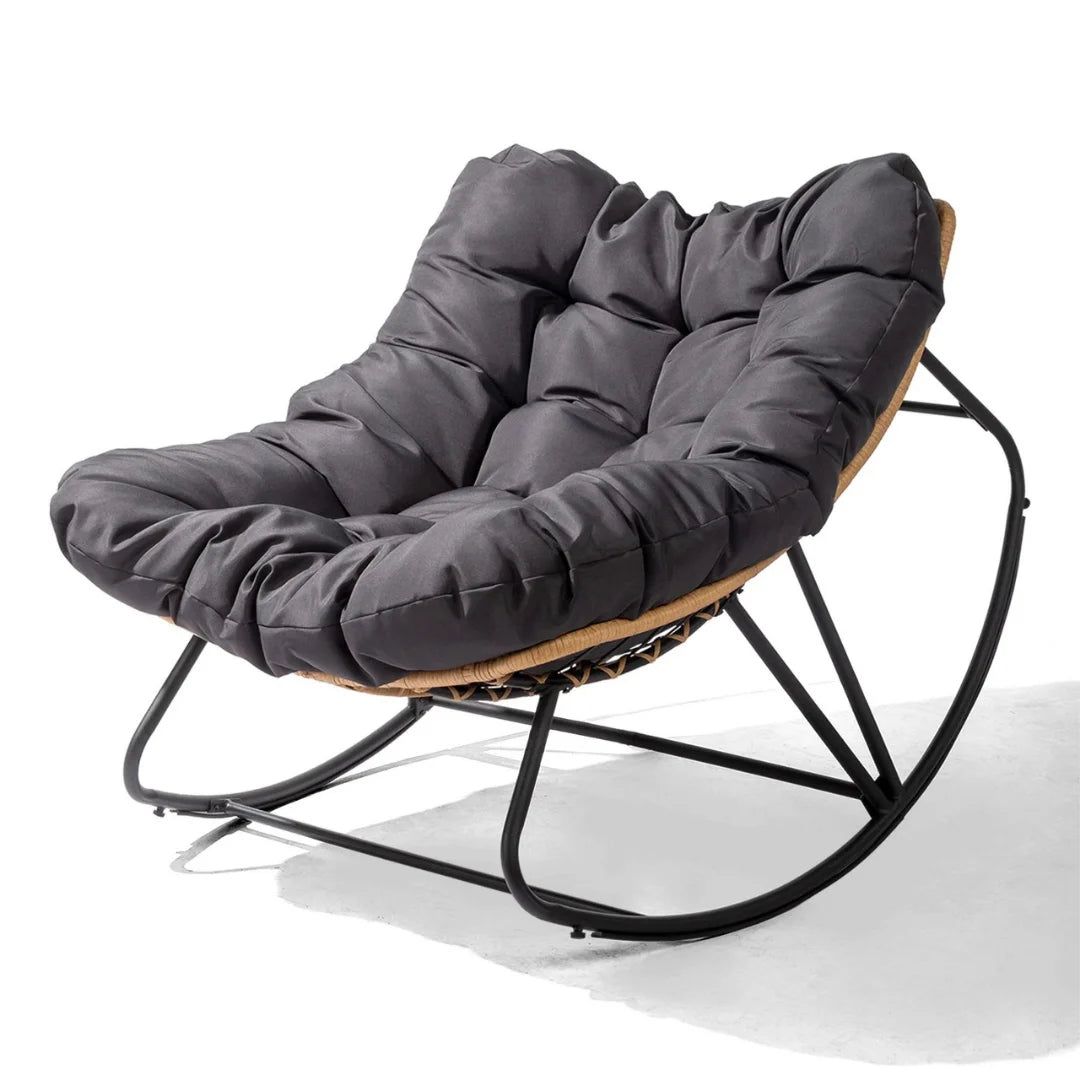 Oversized Wicker Egg Rocking Chair