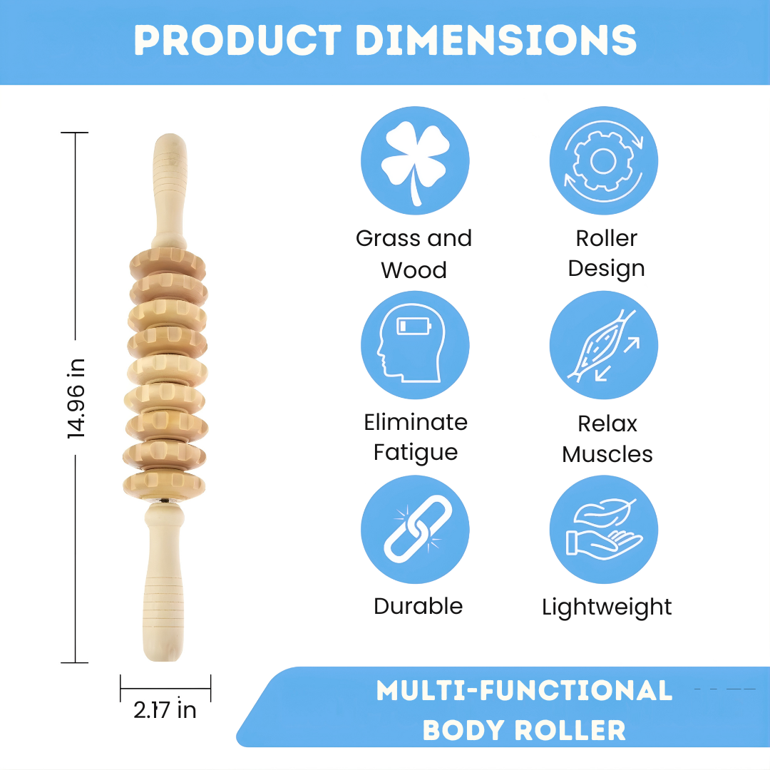 Wooden Fascia Massage Roller