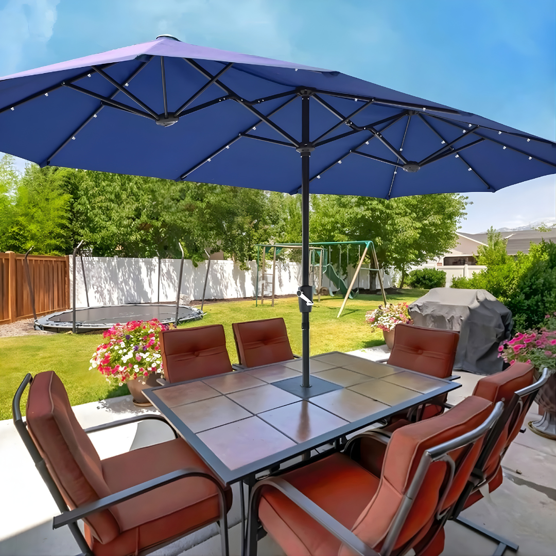 13ft Solar LED Patio Umbrella