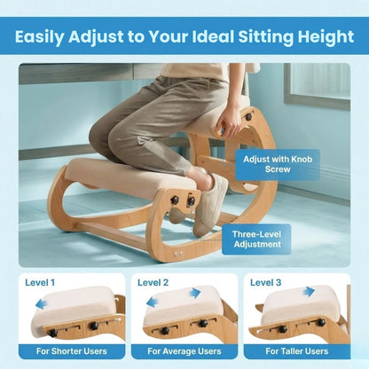 Ergonomic Kneeling Chair Stool for Back Relief & Posture Support