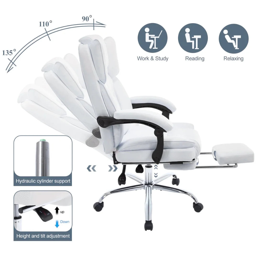 Ergonomic Executive Chair with Footrest