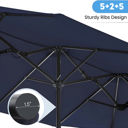13ft Solar LED Patio Umbrella