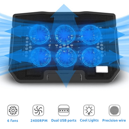 6-Fan Laptop Cooling Pad