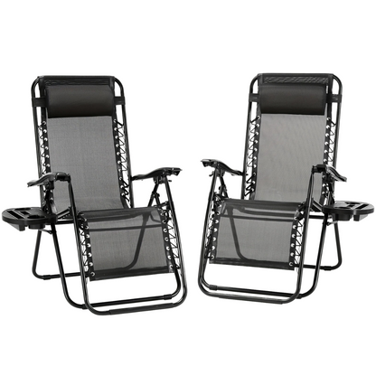 Zero Gravity Reclining Patio Chairs – 2 Set