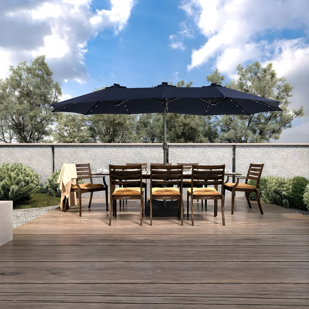 13ft Solar LED Patio Umbrella