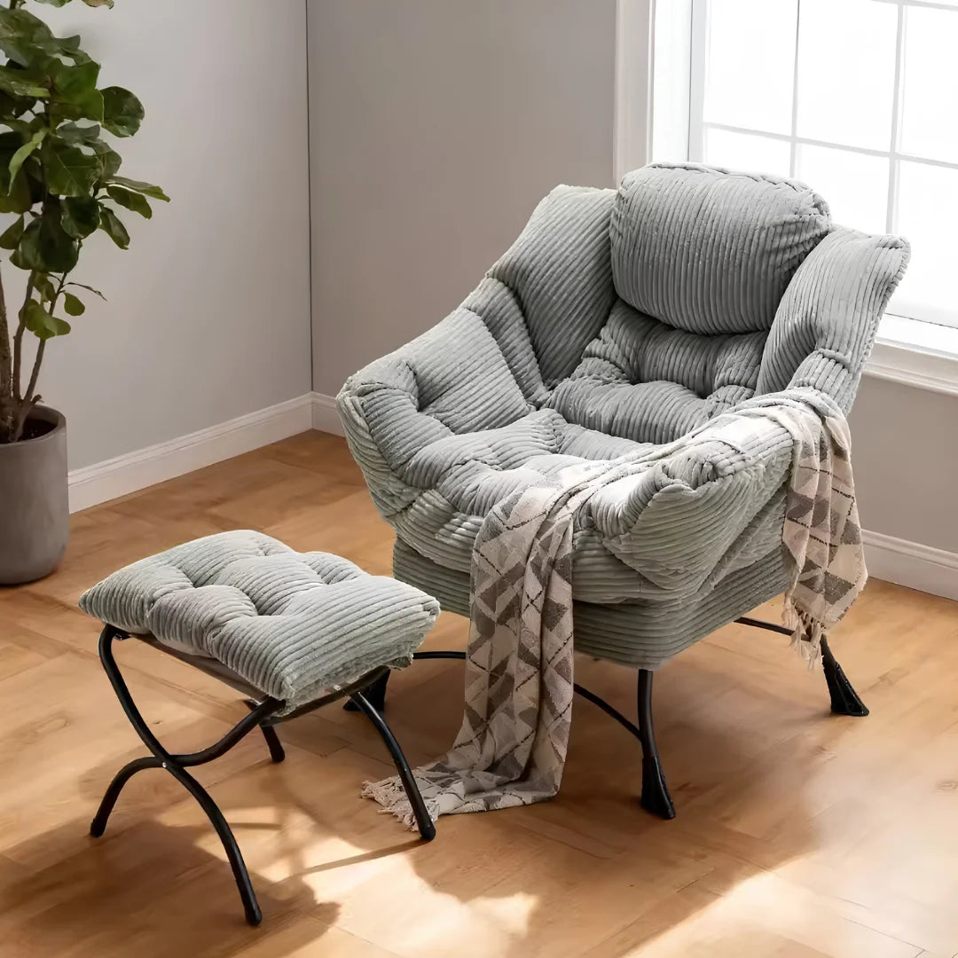 Lazy Chair with Ottoman Folding Lounge