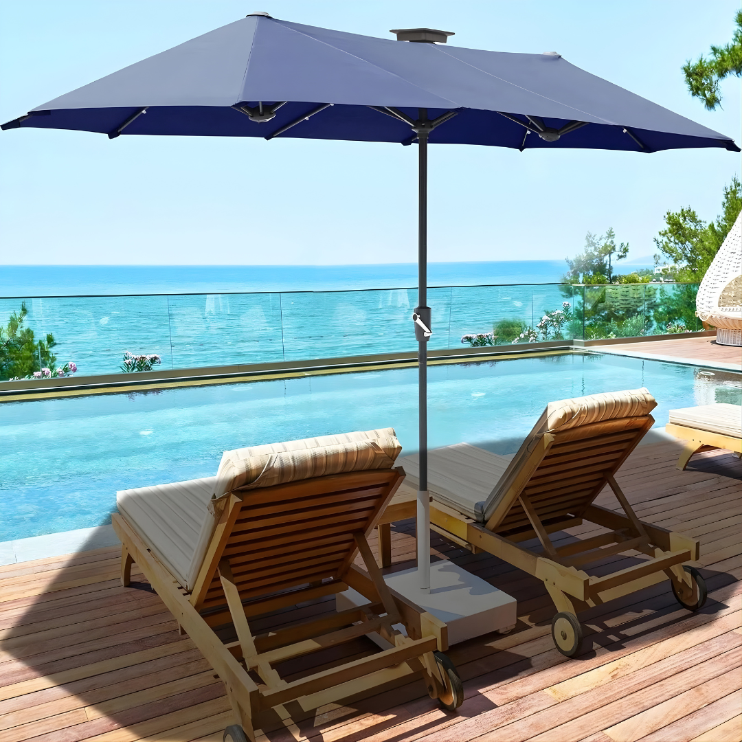 13ft Solar LED Patio Umbrella