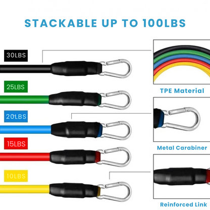 11PC Resistance Bands Set