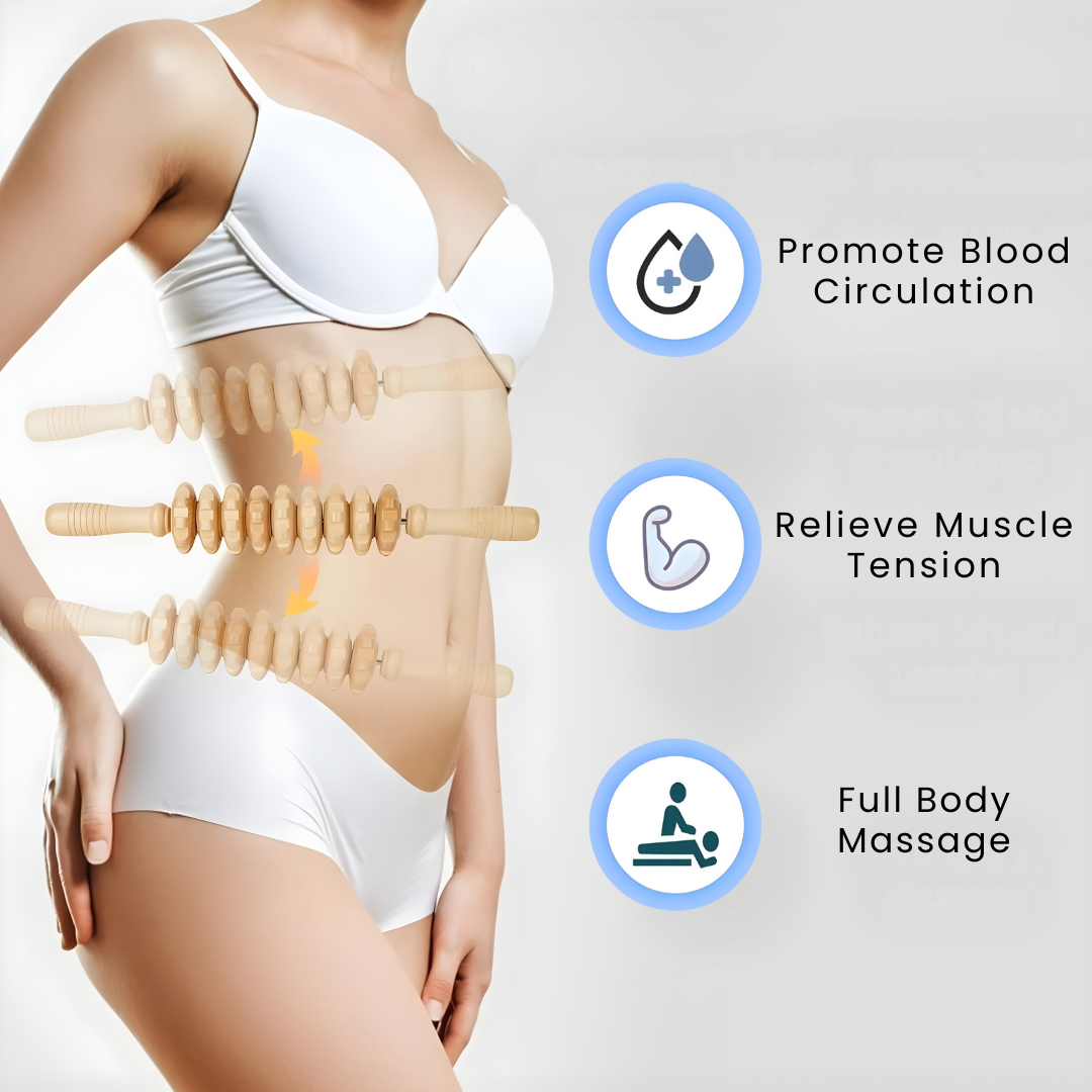 Wooden Fascia Massage Roller