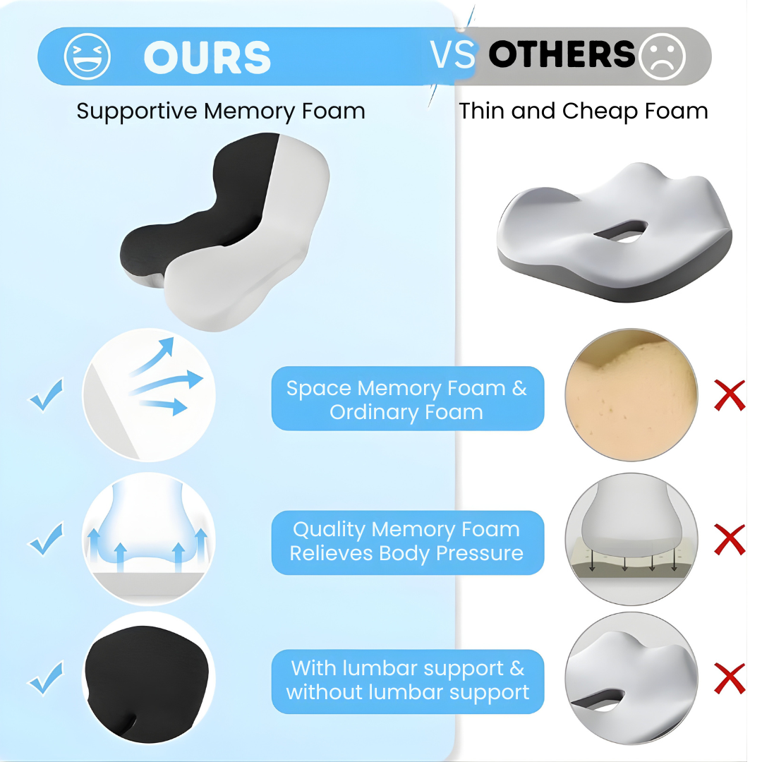 Ergonomic Memory Foam Seat