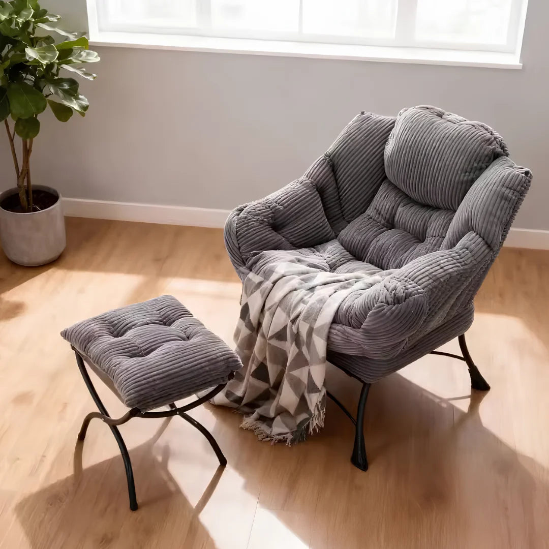 Lazy Chair with Ottoman Folding Lounge
