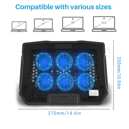 6-Fan Laptop Cooling Pad