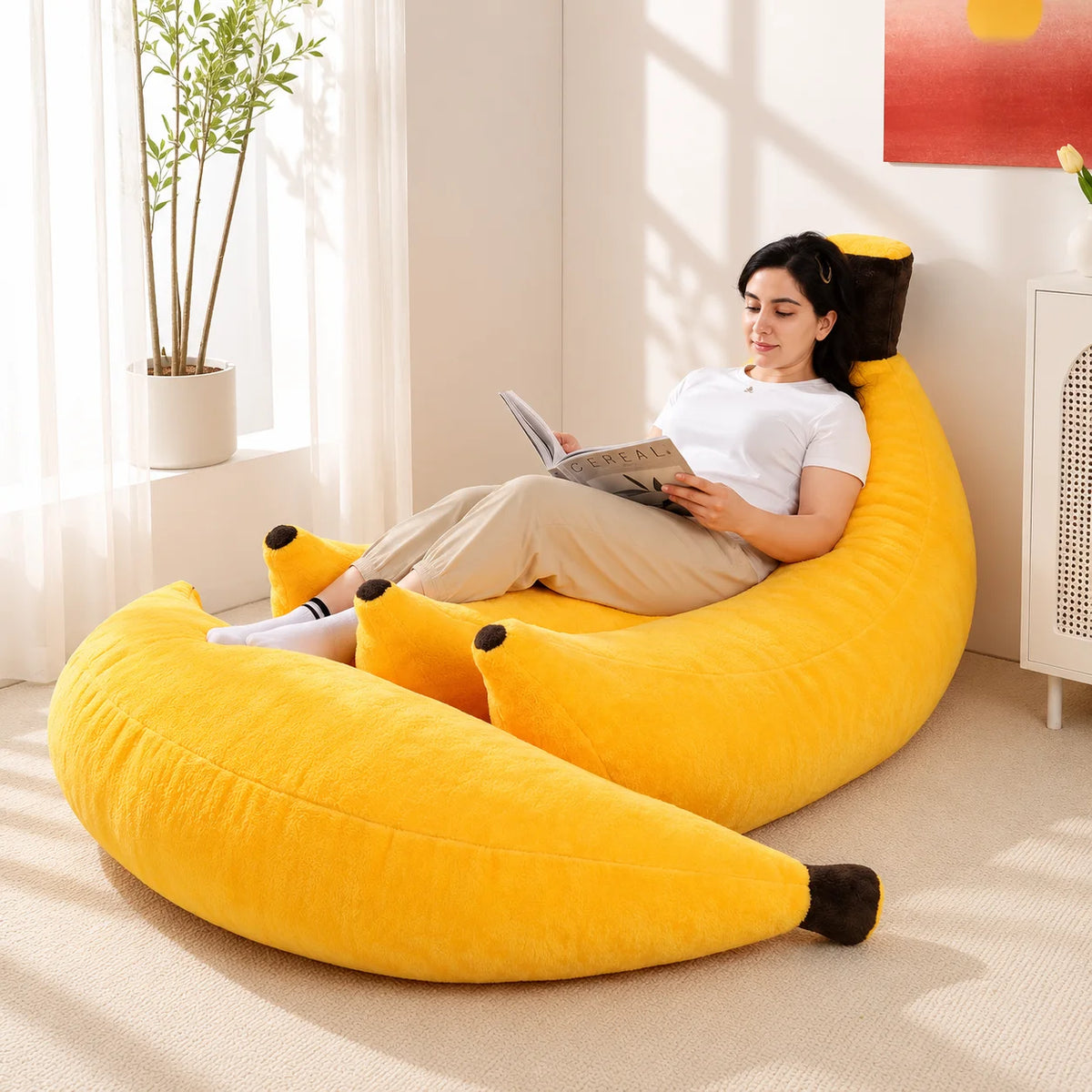 Banana Lounge Chair with Ottoman