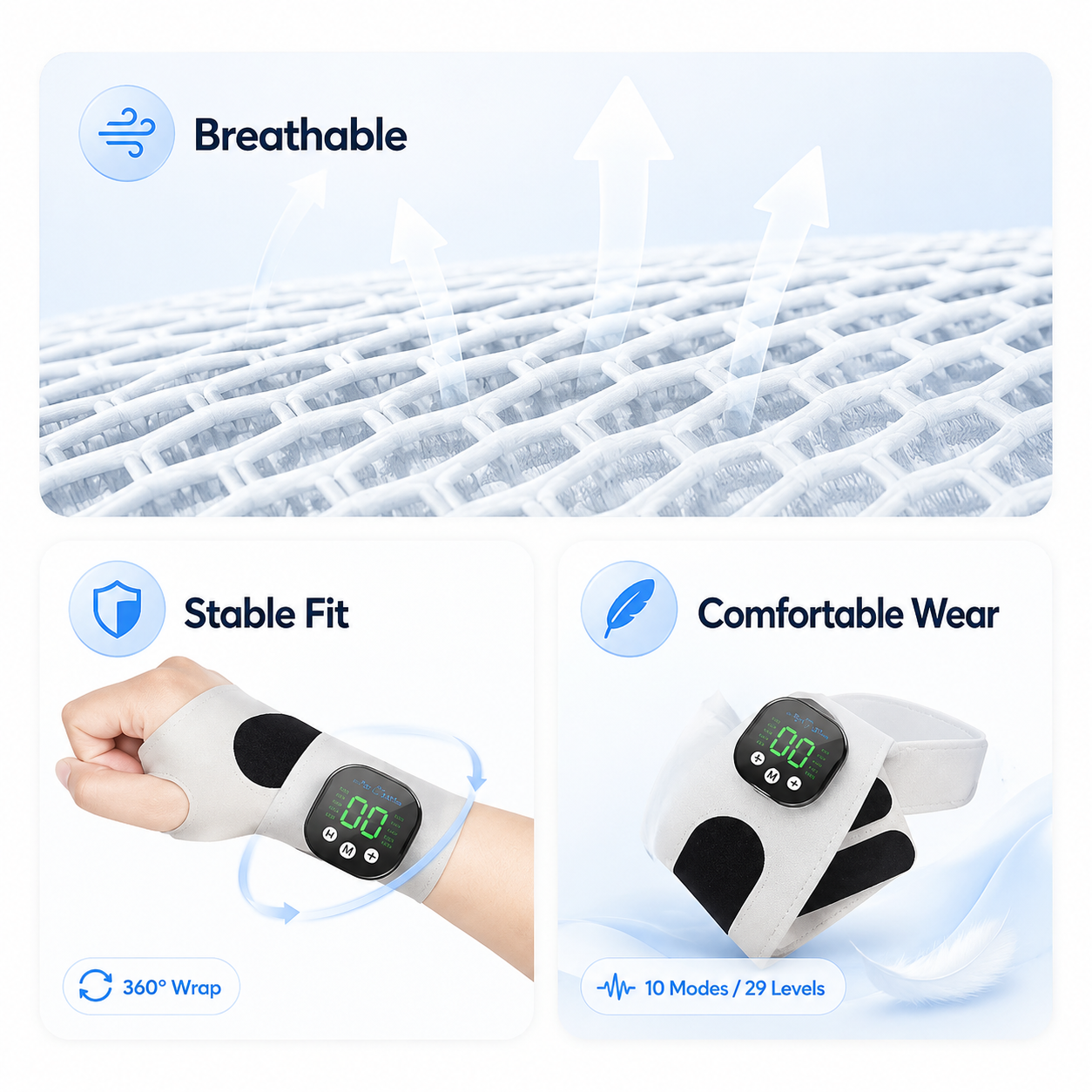 Vibrating Wrist Massager Brace