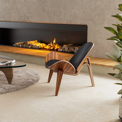 Classic Black Shell Lounge Chair