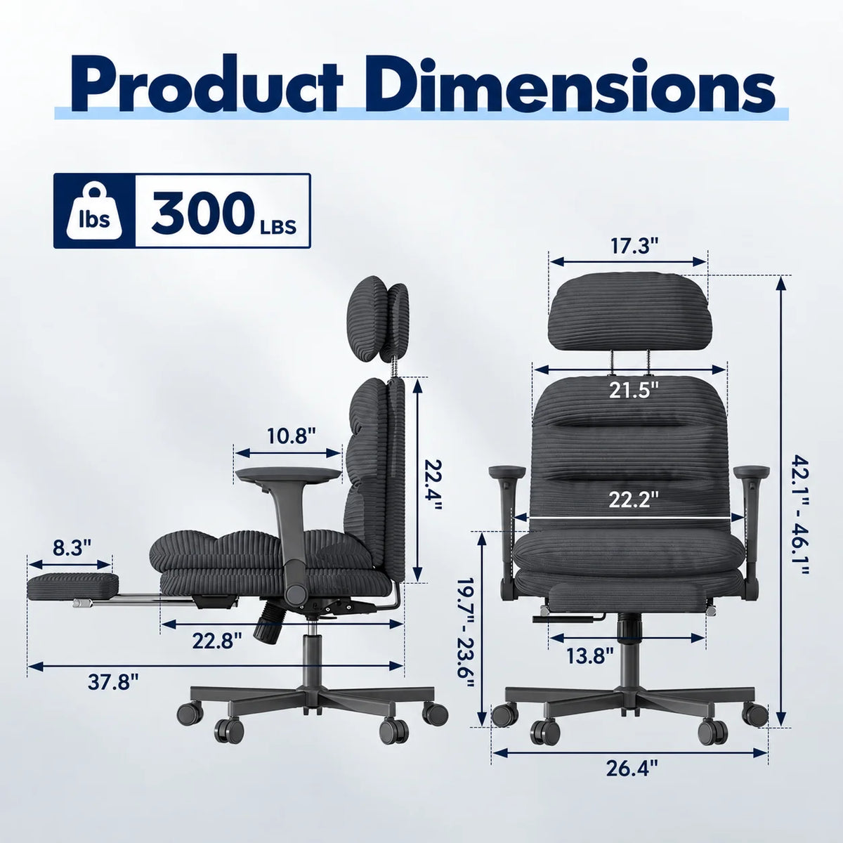 Cross-Legged Office Chair with Footrest