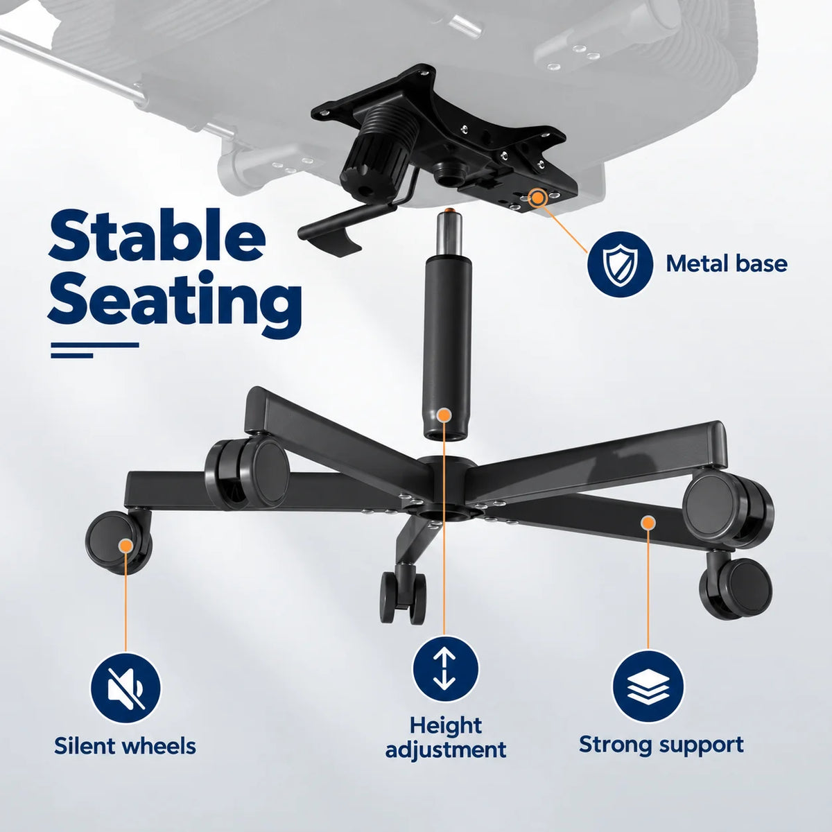 Cross-Legged Office Chair with Footrest