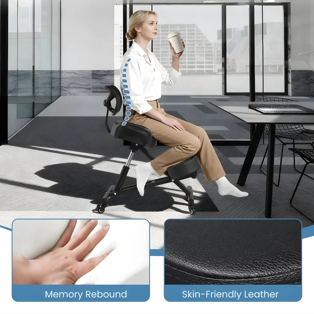 Ergonomic Kneeling Chair with Backrest