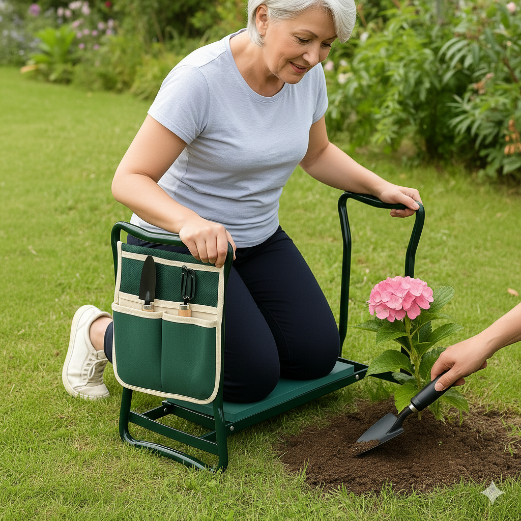 Garden Kneeler Seat with Pouch