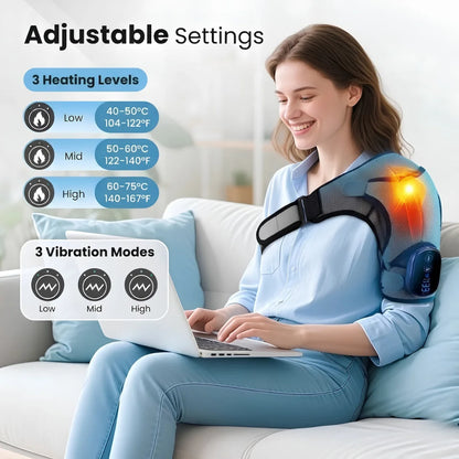 Heated Shoulder Brace with Vibration Massage