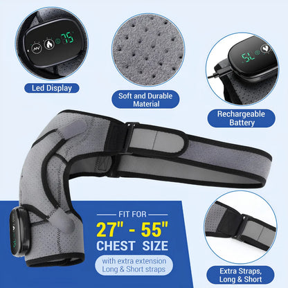Heated Shoulder Brace with Vibration Massage