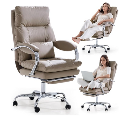 Ergonomic Padded Executive Chair with Footrest