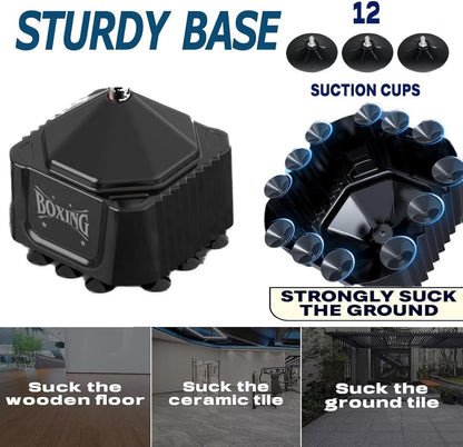 Suction-cup base that grips wood, tile and smooth floors