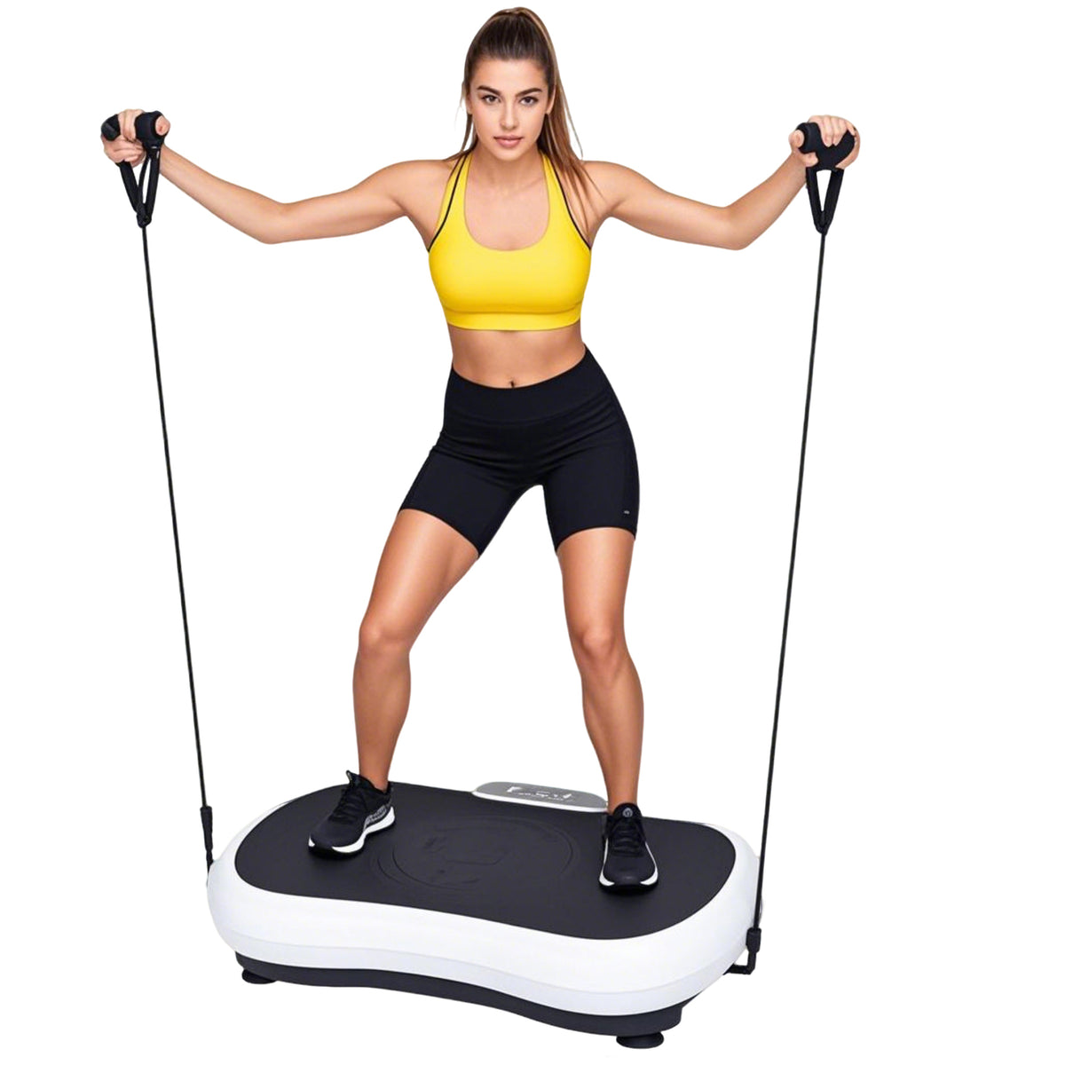 ErgonomicLux Full-Body Vibration Plate Exercise Machine in white
