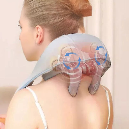 Neck & Shoulder Massager: Heated, Portable, Deep-Tissue Relief